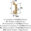 Amerock H37009CZ | Bray Double Prong Decorative Wall Hook | Champagne Bronze Hook for Coats, Hats, Backpacks, Bags | Hooks for Bathroom, Bedroom, Closet, Entryway, Laundry Room, Office(Champagne Bronze)