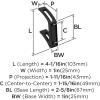 Amerock H37010MB | Avid Double Prong Decorative Wall Hook | Matte Black Hook for Coats, Hats, Backpacks, Bags | Hooks for Bathroom, Bedroom, Closet, Entryway, Laundry Room, Office(Matte Black)