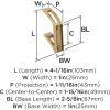 Amerock H37010MB | Avid Double Prong Decorative Wall Hook | Matte Black Hook for Coats, Hats, Backpacks, Bags | Hooks for Bathroom, Bedroom, Closet, Entryway, Laundry Room, Office(Champagne Bronze)