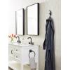 Amerock H37010MB | Avid Double Prong Decorative Wall Hook | Matte Black Hook for Coats, Hats, Backpacks, Bags | Hooks for Bathroom, Bedroom, Closet, Entryway, Laundry Room, Office(Matte Black)
