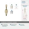 Amerock H55451CZ | Noble Double Prong Decorative Wall Hook | Champagne Bronze Hook for Coats, Hats, Backpacks, Bags | Hooks for Bathroom, Bedroom, Closet, Entryway, Laundry Room, Office(Golden Champagne)