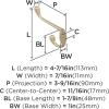 Amerock H55451CZ | Noble Double Prong Decorative Wall Hook | Champagne Bronze Hook for Coats, Hats, Backpacks, Bags | Hooks for Bathroom, Bedroom, Closet, Entryway, Laundry Room, Office(Golden Champagne)
