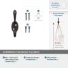 Amerock H55451CZ | Noble Double Prong Decorative Wall Hook | Champagne Bronze Hook for Coats, Hats, Backpacks, Bags | Hooks for Bathroom, Bedroom, Closet, Entryway, Laundry Room, Office(Oil Rubbed Bronze)