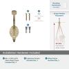 Amerock H55465CZ | Adare Double Prong Decorative Wall Hook | Champagne Bronze Hook for Coats, Hats, Backpacks, Bags | Hooks for Bathroom, Bedroom, Closet, Entryway, Laundry Room, Office(Golden Champagne)