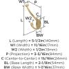 Amerock H55465CZ | Adare Double Prong Decorative Wall Hook | Champagne Bronze Hook for Coats, Hats, Backpacks, Bags | Hooks for Bathroom, Bedroom, Closet, Entryway, Laundry Room, Office(Champagne Bronze)