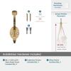 Amerock H55465CZ | Adare Double Prong Decorative Wall Hook | Champagne Bronze Hook for Coats, Hats, Backpacks, Bags | Hooks for Bathroom, Bedroom, Closet, Entryway, Laundry Room, Office(Champagne Bronze)
