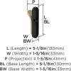 Amerock HBX37012MB | Unison Single Prong Decorative Wall Hook | Matte Black Hook for Coats, Hats, Backpacks, Bags | Hooks for Bathroom, Bedroom, Closet, Entryway, Laundry Room, Office(Matte Black/Golden Champagne)