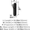 Amerock HBX37012MB | Unison Single Prong Decorative Wall Hook | Matte Black Hook for Coats, Hats, Backpacks, Bags | Hooks for Bathroom, Bedroom, Closet, Entryway, Laundry Room, Office(Matte Black/Satin Nickel)