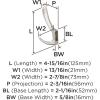 Amerock HBX37013CZ | Finesse Triple Prong Decorative Wall Hook | Champagne Bronze Hook for Coats, Hats, Backpacks, Bags | Hooks for Bathroom, Bedroom, Closet, Entryway, Laundry Room, Office(Satin Nickel)