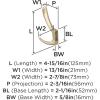 Amerock HBX37013CZ | Finesse Triple Prong Decorative Wall Hook | Champagne Bronze Hook for Coats, Hats, Backpacks, Bags | Hooks for Bathroom, Bedroom, Closet, Entryway, Laundry Room, Office(Golden Champagne)