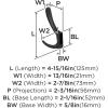 Amerock HBX37013CZ | Finesse Triple Prong Decorative Wall Hook | Champagne Bronze Hook for Coats, Hats, Backpacks, Bags | Hooks for Bathroom, Bedroom, Closet, Entryway, Laundry Room, Office(Matte Black)