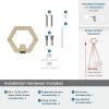 Amerock HBX37015BBZ | Prismo Single Prong Decorative Wall Hook | Golden Champagne Hook for Coats, Hats, Backpacks, Bags | Hooks for Bathroom, Bedroom, Closet, Entryway, Laundry Room, Office(Golden Champagne)