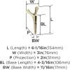 Amerock HBX37016G10 | Kodiak Triple Prong Decorative Wall Hook | Satin Nickel Hook for Coats, Hats, Backpacks, Bags | Hooks for Bathroom, Bedroom, Closet, Entryway, Laundry Room, Office(Golden Champagne)
