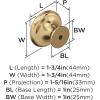 Amerock Inspirations 1-5/16 inch (33mm) Diameter Oil-Rubbed Bronze Cabinet Knob – 10 Pack(Champagne Bronze)