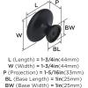 Amerock Inspirations 1-5/16 inch (33mm) Diameter Oil-Rubbed Bronze Cabinet Knob – 10 Pack(Matte Black)