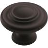 Amerock Inspirations 1-5/16 inch (33mm) Diameter Oil-Rubbed Bronze Cabinet Knob – 10 Pack(Matte Black)