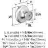 Amerock Inspirations 1-5/16 inch (33mm) Diameter Oil-Rubbed Bronze Cabinet Knob – 10 Pack(Polished Chrome)