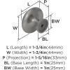 Amerock Inspirations 1-5/16 inch (33mm) Diameter Oil-Rubbed Bronze Cabinet Knob – 10 Pack(Satin Nickel)