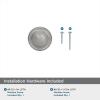 Amerock Inspirations 1-5/16 inch (33mm) Diameter Oil-Rubbed Bronze Cabinet Knob – 10 Pack(Satin Nickel)