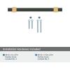 Amerock Mulino 7-9/16 inch (192mm) Center-to-Center Golden Champagne/Matte Black Cabinet Pull, BP36725BBZMB(Matte Black/Champagne Bronze)