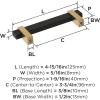 Amerock Mulino 7-9/16 inch (192mm) Center-to-Center Golden Champagne/Matte Black Cabinet Pull, BP36725BBZMB(Matte Black/Champagne Bronze)
