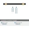 Amerock Mulino 7-9/16 inch (192mm) Center-to-Center Golden Champagne/Matte Black Cabinet Pull, BP36725BBZMB(Matte Black/Golden Champagne)