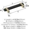 Amerock Mulino 7-9/16 inch (192mm) Center-to-Center Golden Champagne/Matte Black Cabinet Pull, BP36725BBZMB(Matte Black/Golden Champagne)