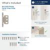 Amerock PK3180TBCZ | Cabinet Hinge | 3/4 in. (19 mm) Door Thickness | Full Inset | Partial Wrap | Ball Tip | Champagne Bronze | Kitchen Cabinet Door Hinge | Single Hinge | Functional Hardware(Satin Nickel)