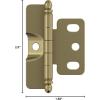 Amerock PK3180TBCZ | Cabinet Hinge | 3/4 in. (19 mm) Door Thickness | Full Inset | Partial Wrap | Ball Tip | Champagne Bronze | Kitchen Cabinet Door Hinge | Single Hinge | Functional Hardware(Golden Champagne)