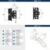 Amerock PK3180TBCZ | Cabinet Hinge | 3/4 in. (19 mm) Door Thickness | Full Inset | Partial Wrap | Ball Tip | Champagne Bronze | Kitchen Cabinet Door Hinge | Single Hinge | Functional Hardware(Matte Black)