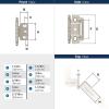 Amerock PK3180TBCZ | Cabinet Hinge | 3/4 in. (19 mm) Door Thickness | Full Inset | Partial Wrap | Ball Tip | Champagne Bronze | Kitchen Cabinet Door Hinge | Single Hinge | Functional Hardware(Satin Nickel)