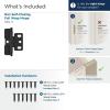 Amerock PK3180TBCZ | Cabinet Hinge | 3/4 in. (19 mm) Door Thickness | Full Inset | Partial Wrap | Ball Tip | Champagne Bronze | Kitchen Cabinet Door Hinge | Single Hinge | Functional Hardware(Matte Black)