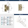 Amerock PK3180TBCZ | Cabinet Hinge | 3/4 in. (19 mm) Door Thickness | Full Inset | Partial Wrap | Ball Tip | Champagne Bronze | Kitchen Cabinet Door Hinge | Single Hinge | Functional Hardware(Golden Champagne)