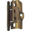Amerock PK3180TBCZ | Cabinet Hinge | 3/4 in. (19 mm) Door Thickness | Full Inset | Partial Wrap | Ball Tip | Champagne Bronze | Kitchen Cabinet Door Hinge | Single Hinge | Functional Hardware(Antique Brass)