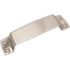 Amerock | Cabinet Cup Pull | Black Bronze | 3-1/2 inch (89 mm) Center to Center | Highland Ridge | 1 Pack | Drawer Pull | Drawer Handle | Cabinet Hardware(Satin Nickel)