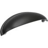Amerock | Cabinet Cup Pull | Matte Black | 3 inch (76 mm) Center-to-Center | Ravino | Drawer Pull | Drawer Handle | Cabinet Hardware (Pack of 1)(Matte Black)