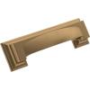 Amerock | Cabinet Cup Pull | Matte Black | 3 inch & 3-3/4 inch (76mm & 96 mm) Center-to-Center | Appoint | 1 Pack | Drawer Pull | Cabinet Handle | Cabinet Hardware(Champagne Bronze)