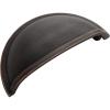 Amerock | Cabinet Cup Pull | Oil Rubbed Bronze | 3 inch (76 mm) Center to Center | Cup Pulls | 1 Pack | Drawer Pull | Drawer Handle | Cabinet Hardware