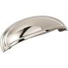 Amerock | Cabinet Cup Pull | Oil Rubbed Bronze | 3 inch. (76 mm) & 4 inch. (102 mm) Center to Center | Ashby | 1 Pack | Drawer Pull | Drawer Handle | Cabinet Hardware(Polished Nickel)