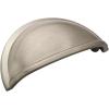 Amerock | Cabinet Cup Pull | Satin Nickel | 3 inch (76 mm) Center to Center | Cup Pulls | 1 Pack | Drawer Pull | Drawer Handle | Cabinet Hardware