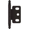 Amerock | Cabinet Hinge | 3/4 in. (19 mm) Door Thickness | Full Inset | Partial Wrap | Ball Tip | Matte Black | Kitchen Cabinet Door Hinge | Single Hinge | Functional Hardware(Oil Rubbed Bronze)