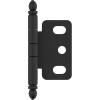 Amerock | Cabinet Hinge | 3/4 in. (19 mm) Door Thickness | Full Inset | Partial Wrap | Ball Tip | Matte Black | Kitchen Cabinet Door Hinge | Single Hinge | Functional Hardware(Matte Black)