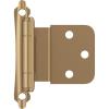 Amerock | Cabinet Hinge | 3/8 inch (10 mm) Inset | Satin Nickel | 2 Pack | Non Self-Closing | Face Mount | Cabinet Door(Champagne Bronze)