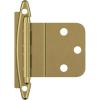 Amerock | Cabinet Hinge | 3/8 inch (10 mm) Inset | Satin Nickel | 2 Pack | Non Self-Closing | Face Mount | Cabinet Door(Polished Brass)
