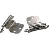Amerock | Cabinet Hinge | 3/8 inch (10 mm) Inset | Satin Nickel | 2 Pack | Non Self-Closing | Face Mount | Cabinet Door(Polished Chrome)