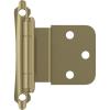 Amerock | Cabinet Hinge | 3/8 inch (10 mm) Inset Hinge | Satin Nickel | 2 Pack | Self-Closing Hinge | Face Mount Hinge | Cabinet Door Hinge(Golden Champagne)