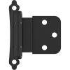 Amerock | Cabinet Hinge | 3/8 inch (10 mm) Inset Hinge | Satin Nickel | 2 Pack | Self-Closing Hinge | Face Mount Hinge | Cabinet Door Hinge(Matte Black)