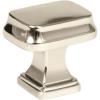 Amerock | Cabinet Knob | Black Bronze | 1-1/4 inch (32 mm) Length | Revitalize | 1 Pack | Drawer Knob | Cabinet Hardware(Polished Nickel)