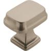Amerock | Cabinet Knob | Black Bronze | 1-1/4 inch (32 mm) Length | Revitalize | 1 Pack | Drawer Knob | Cabinet Hardware(Satin Nickel)