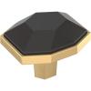 Amerock | Cabinet Knob | Black Bronze/Satin Nickel | 2-1/2 inch (64 mm) Length | London | 1 Pack | Drawer Knob | Cabinet Hardware(Black Bronze/Champagne Bronze)